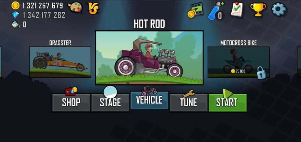 Hill Climb Racing MOD APK v1.67.0 Free (All Cars & Levels Unlocked)
